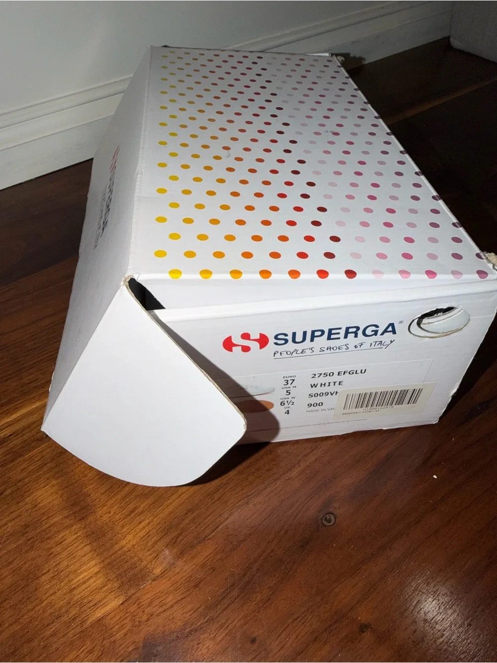 Superga White Leather Low-Top Lace-Up Sneakers for Women